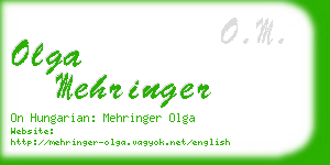 olga mehringer business card